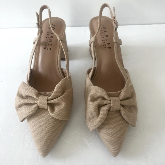 Journee Collection Tailynn Pump Slingback Block Heel Shoes Size 11 WD Wide NIB - Picture 11 of 12